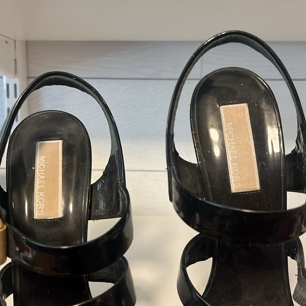 Michael Kors Patent Leather Buckle Heels - Picture 4 of 6